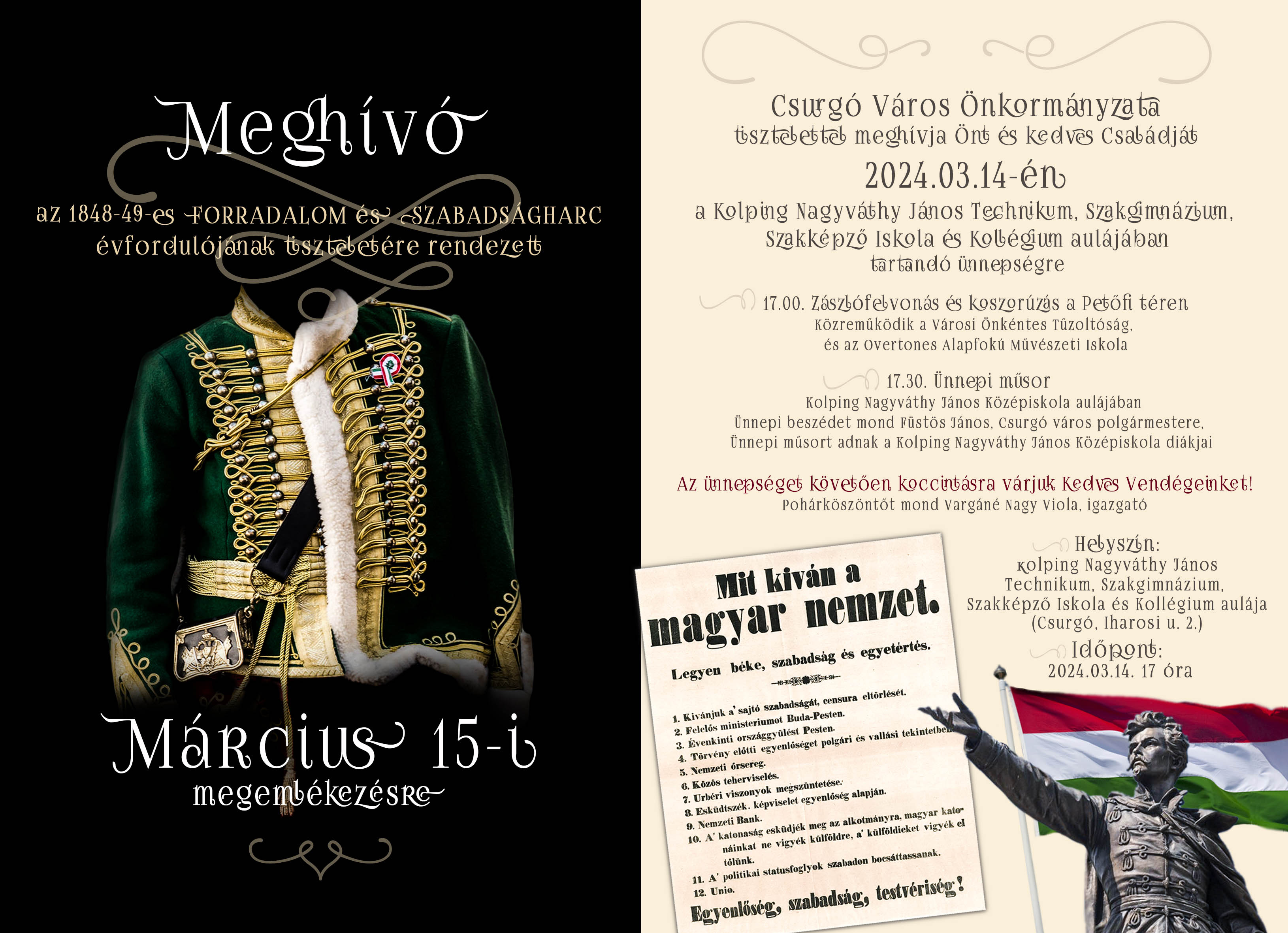 Meghívó 2024.Március 15 