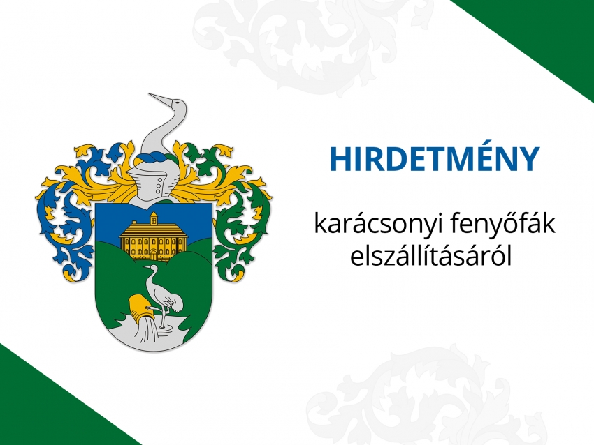 Hirdetmény - karácsonyi fenyőfák elszállításáról