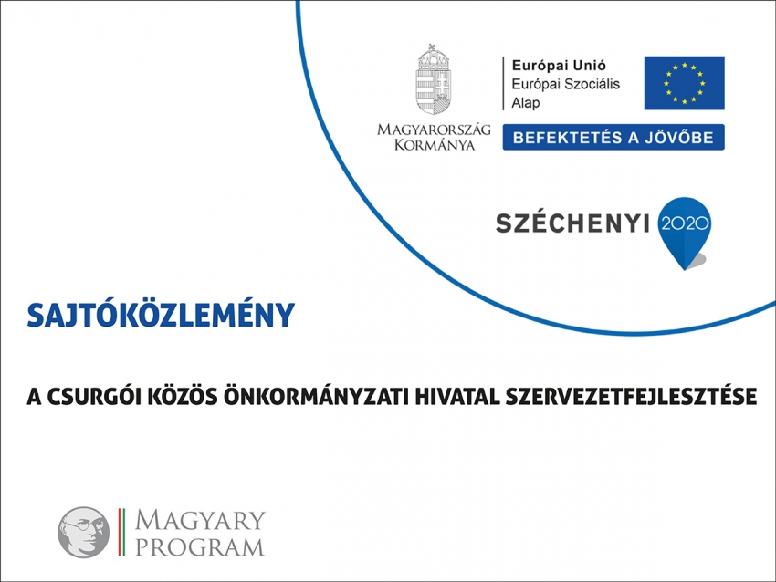 SAJTÓKÖZLEMÉNY - A CSURGÓI KÖZÖS ÖNKORMÁNYZATI HIVATAL SZERVEZETFEJLESZTÉSE