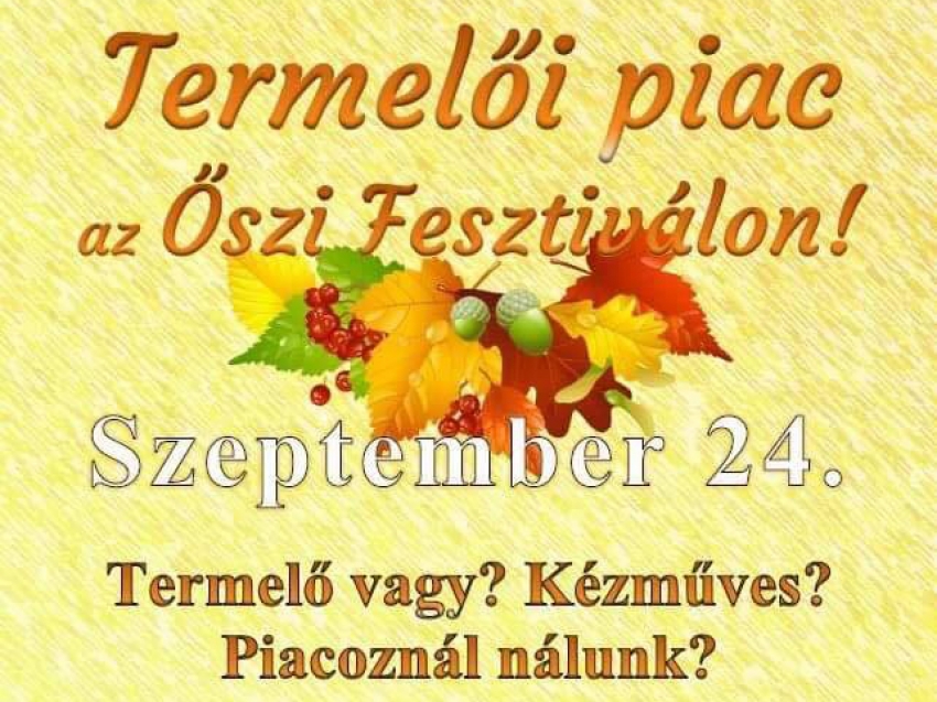 Termelői piac az Őszi Fesztiválon