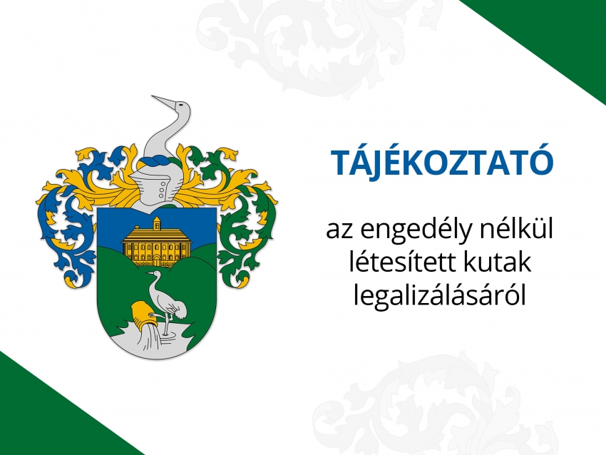 Tájékoztató az engedély nélkül létesített kutak legalizálásáról