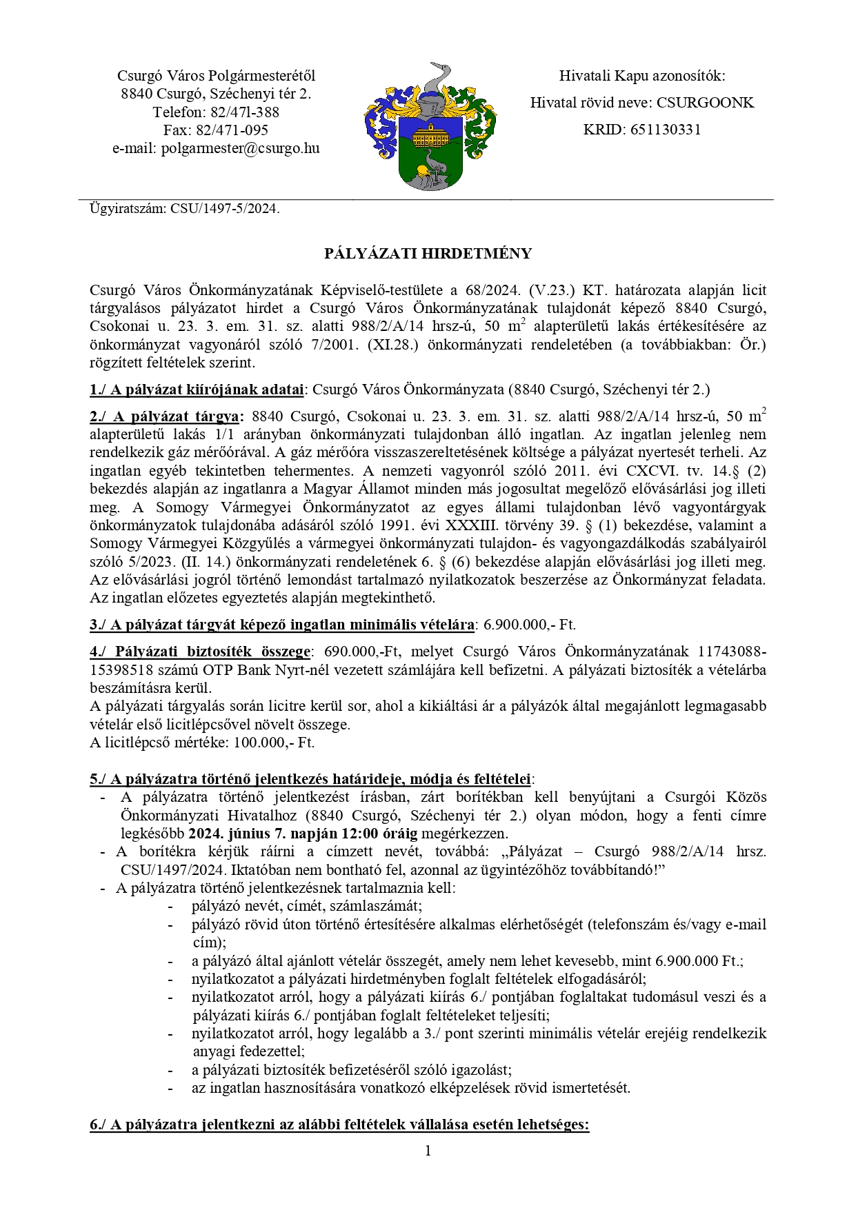 Palyazati hirdetmeny Csurgo Csokonai u 23 3 em 31 sz 988p2pAp14 page 0001