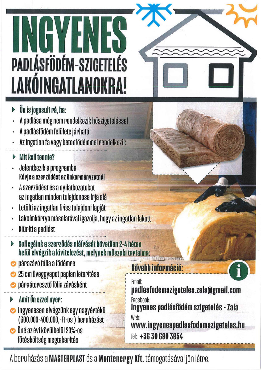 Lakoss&aacute;gi f&oacute;rum az ingyenes padl&aacute;sf&ouml;d&eacute;m szigetel&eacute;sről