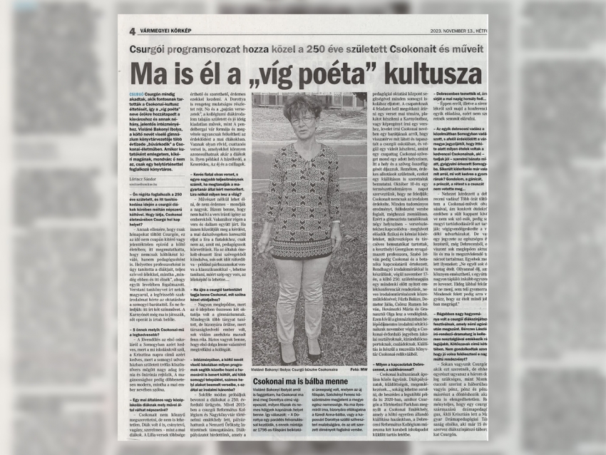 Ma is él a &quot;Víg poéta&quot; kultusza