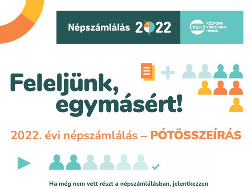 2022. évi népszámlálás - PÓTÖSSZEÍRÁS november 12. és 28. között!